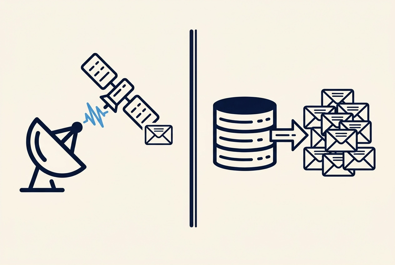Professional header image for comparison analysis: Signal Outreach vs List Prospecting at 500 Emails a Week
